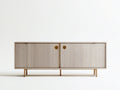 Natural Solid Pine Wood TV Stand, 70.9 x 15.7 x 23.6 in