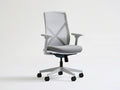 Gray High-Back Mesh Swivel Chair with Fixed Armrests, 25.6 in Five-Star Base