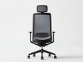 Black Ergonomic Mesh Office Chair with Adjustable Headrest and Lumbar Support, 26.8 x 26.8 x 47.2-51.2 in