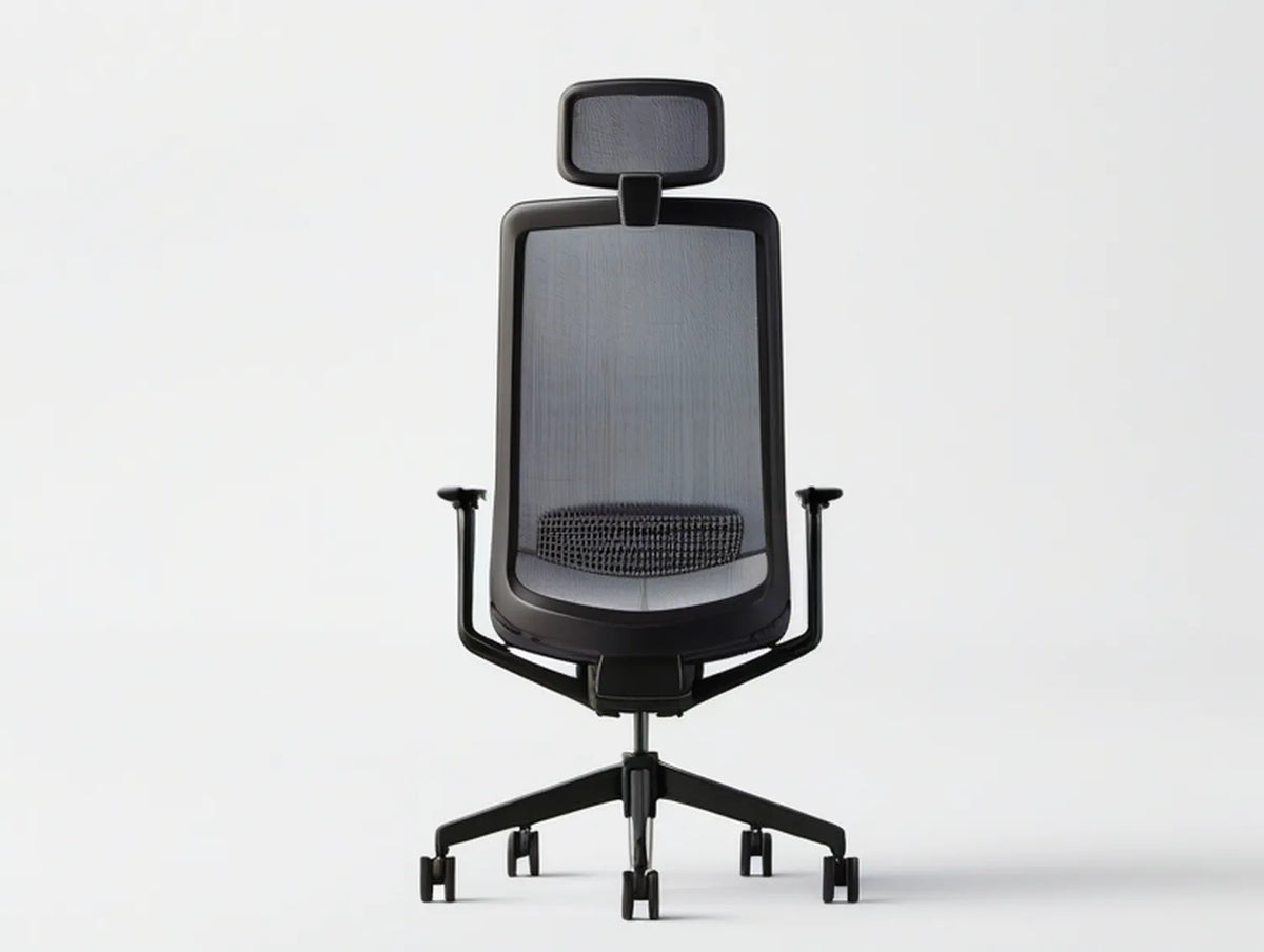Black Ergonomic Mesh Office Chair with Adjustable Headrest and Lumbar Support, 26.8 x 26.8 x 47.2-51.2 in