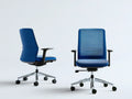 Blue Mesh Office Chair with Adjustable Height, Tilt Lock, Swivel Base and Arms, 25.6 x 25.6 x 44.1-48.0 in