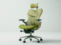 Green and Silver Ergonomic Mesh Office Chair with Headrest, Adjustable Arms and Lumbar Support, 27.5 x 26.5 x 45-52 in