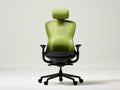 Ergonomic High-Back Mesh Office Chair with Adjustable Headrest and Armrests, Green/Black, 25.6 x 25.6 x 45.3-49.2 in